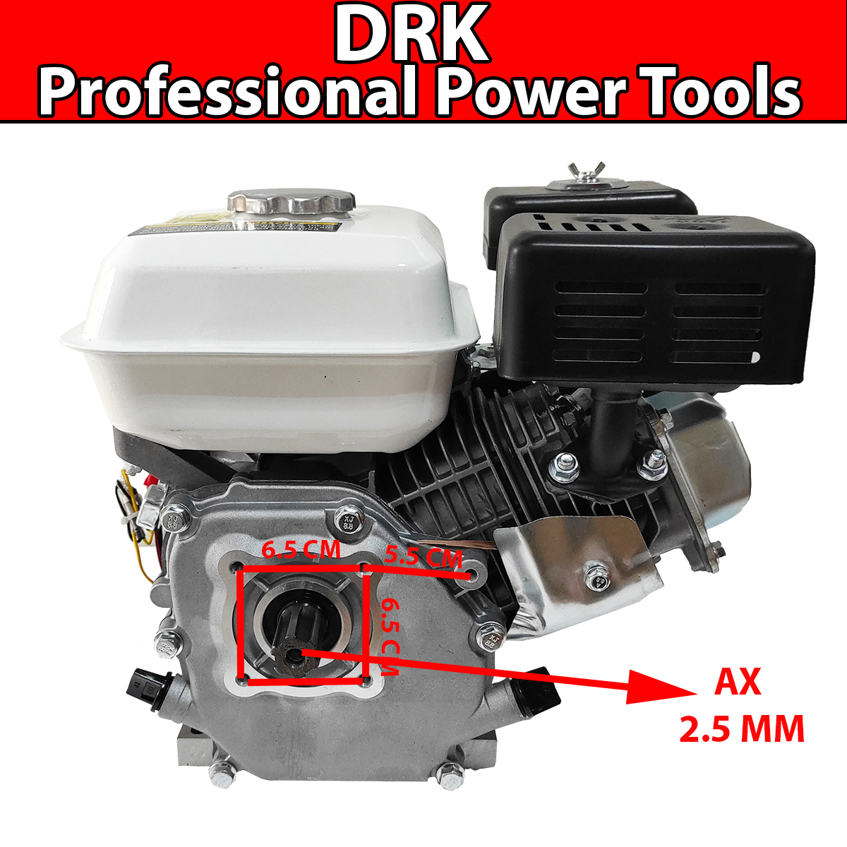 Motor pe benzina 7 Cp , Drk , 4 timpi , ax canelat 2.5 mm , 6